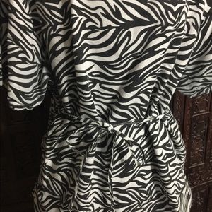 Zebra Print Scrub Top